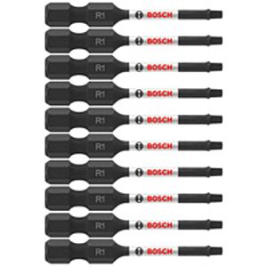 10-Pc Bosch Impact Tough 2" Square #1 Power Bits $5.50