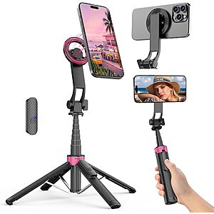 37" Ackima 3-In-1 Magnetic Selfie Stick Tripod for iPhone w/ Wireless Remote $12