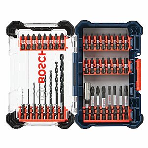 40-Pc BOSCH Driven Impact Screwdriving & Drilling Custom Case Set $15.55