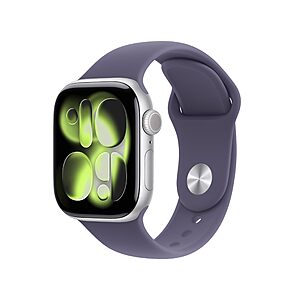 42mm Apple Watch Series 11 GPS Smartwatch (Silver Aluminum Case/Purple Fog Band) $299 + Free S&H