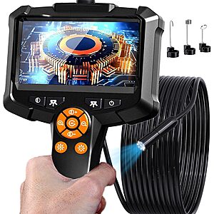Daxiongmao 4.3" 1080p IP67 Endoscope Camera w/ Light & 16.4' Cable $18