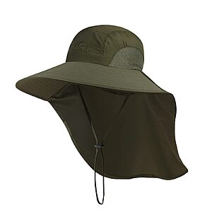 Koolsoly 50+ UPF Protection Packable Wide Brim Fishing Safari Hat (4 Colors) $5