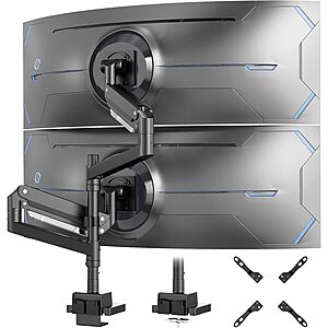 Putilsen Mount Heavy-Duty Vertical Dual Monitor Desk Mount (Up to 57" Monitors) $68 + Free S&H