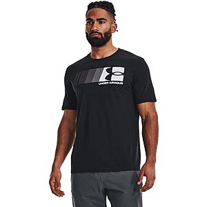 Under Armour Men's Fast Left Chest Short Sleeve T Shirt (Black/White) $9.50