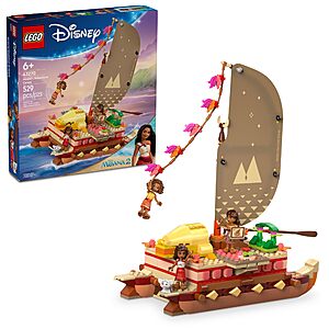 529-Pc LEGO Disney Moana's Adventure Canoe Building Toy Set $38.50 + Free S&H