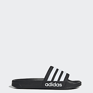 adidas Men's Adilette Shower Slides (Core Black / Cloud White) $9.60 + Free S&H