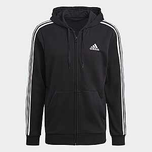 adidas Men's Essentials French Terry 3-Stripes Full-Zip Hoodie (3 Colors) $22 + Free S&H