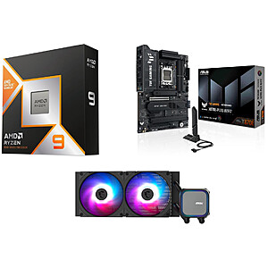 AMD Ryzen 9 9950X3D CPU + ASUS TUF GAMING X870E-PLUS WIFI7 + MSI Liquid Cooler $650 + Free S&H