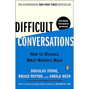 Difficult Conversations: How to Discuss What Matters Most (Kindle eBook) $2