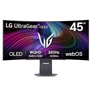 [Open-Box] 45" LG UltraGear OLED UWQHD 3440x1440p 240Hz Curved Monitor from $480 +Store Pick Up