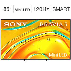 Select Costco Stores: 85" Sony BRAVIA 5 Mini LED 4K UHD Smart TV + 5-Yr Warranty $1000 (In-Store Only)