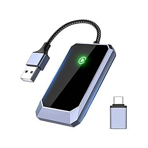 Terunsoul Plug & Play Wireless Carplay Adapter (Apple iPhone/iOS 10+) $9 + Free S&H w/ Amazon Prime