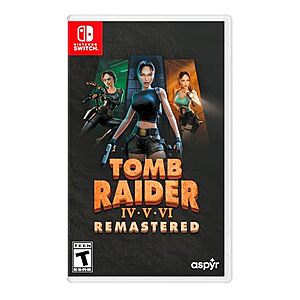 Tomb Raider IV-VI Remastered Starring Lara Croft (Switch) $20