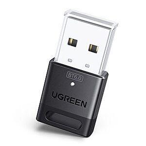 UGREEN Plug & Play USB Bluetooth 6.0 Adapter Dongle Receiver for PC $8