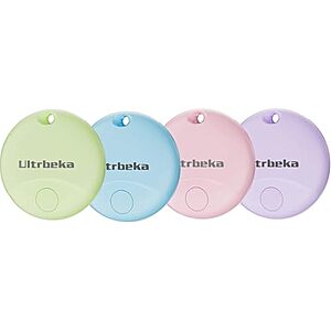 4-Pk Ultrbeka Tag MFi Certified Bluetooth Item Finder for iPhone / iPad $10
