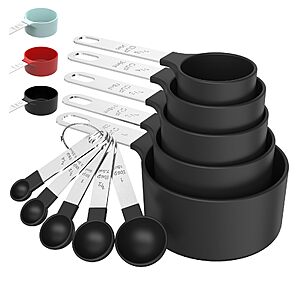 10-pc TILUCK Measuring Cups & Spoons Set (various) $5.50