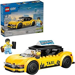 122-Pc LEGO City Yellow Taxi Car Building Toy $8.50