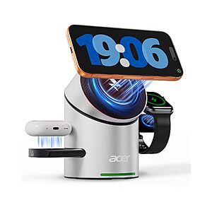 Acer Prime 3-in-1 MagSafe Wireless Charging Station (for iPhone, Apple Watch, AirPods) $40 + Free S&H