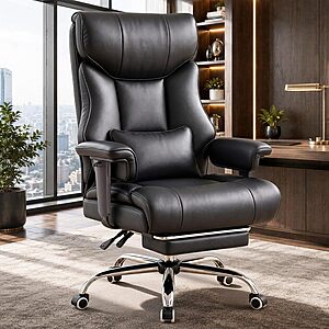 COMHOMA Big & Tall Ergonomic Office/Gaming Chair w/ Adjustable Armrests $115 + Free S&H