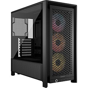CORSAIR 4000D RS ARGB Frame Modular Mid-Tower ATX PC Case w/ 3x Fans $80 + Free S&H