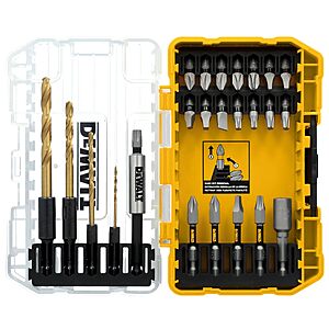 27-pc DEWALT Tough Grip Screwdriver & Impact Drill Driver Bit Set $15