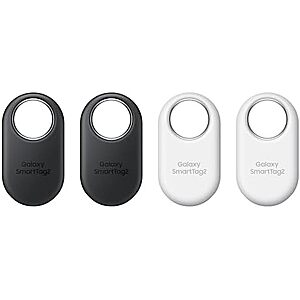 Prime Members: 4-Pk Samsung Galaxy SmartTag2 Bluetooth Trackers (Black + White) $49.40 + Free S&H