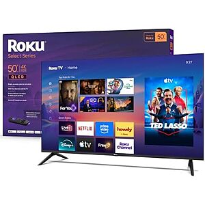50" Roku Select Series 4K 60Hz QLED Smart TV $200 + Free S&H