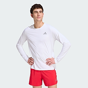 adidas Men's ADI365 Running Climacool Iconic Longsleeve Shirt (White) from $12.60