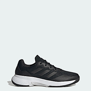 adidas Men's Gamecourt 2.0 Tennis Shoes (Core Black / Grey Four) $28 + Free S&H