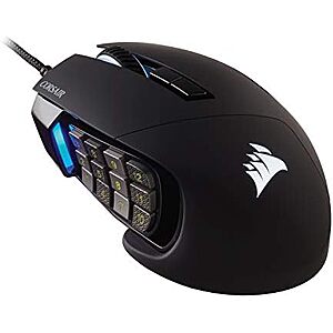 Prime: Corsair Scimitar RGB Elite MOBA/MMO 18000 DPI Optical Wired Gaming Mouse $50 + Free S&H