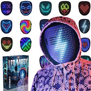 Depointer Life LED Face-Transforming Gesture Sensing Light-up Mask $16