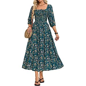 Kate Kasin Women's Boho Maxi Dress w/ Pockets (various) $15