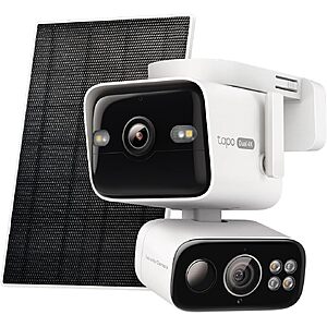 Tapo 4K Dual Lens Pan/Tilt Wireless Outdoor Security Camera w/ Solar Charging $180 + 25% Back w/ Prime Visa + Free S&H