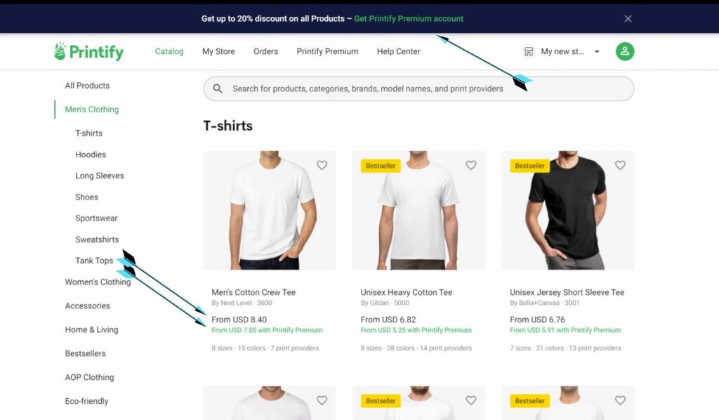 printify catalogue preview